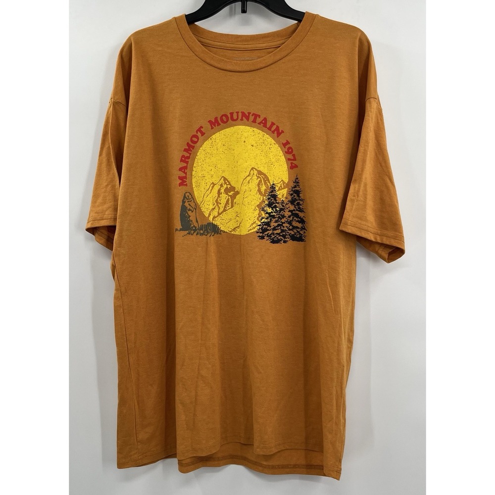 Marmot Men's Size Small Aztec Gold Heather Boback Short Sleeve T-Shirt